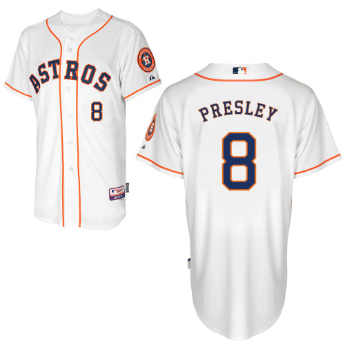 Alex Presley #8 MLB Jersey-Houston Astros Men's Authentic Home White Cool Base Baseball Jersey